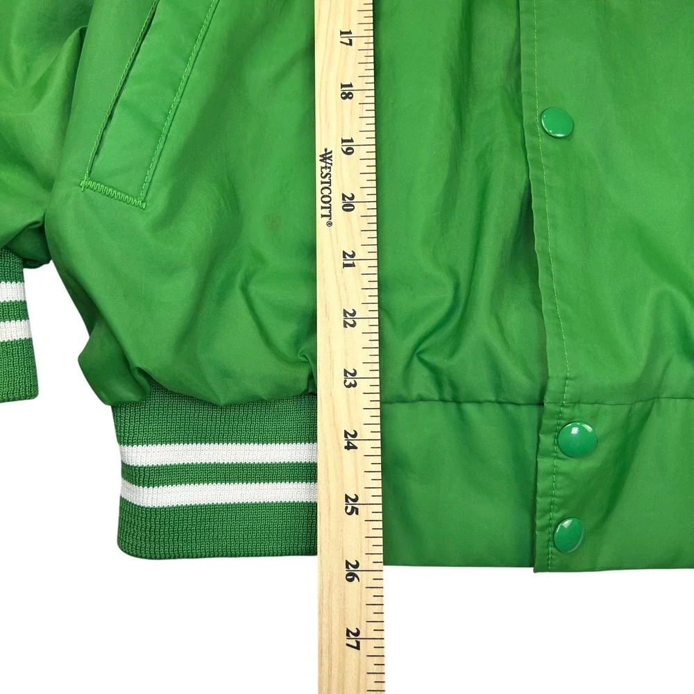 Vintage Auburn‎ Sportswear Longhorn Boosters Green Nylon Varsity Jacket Mens L